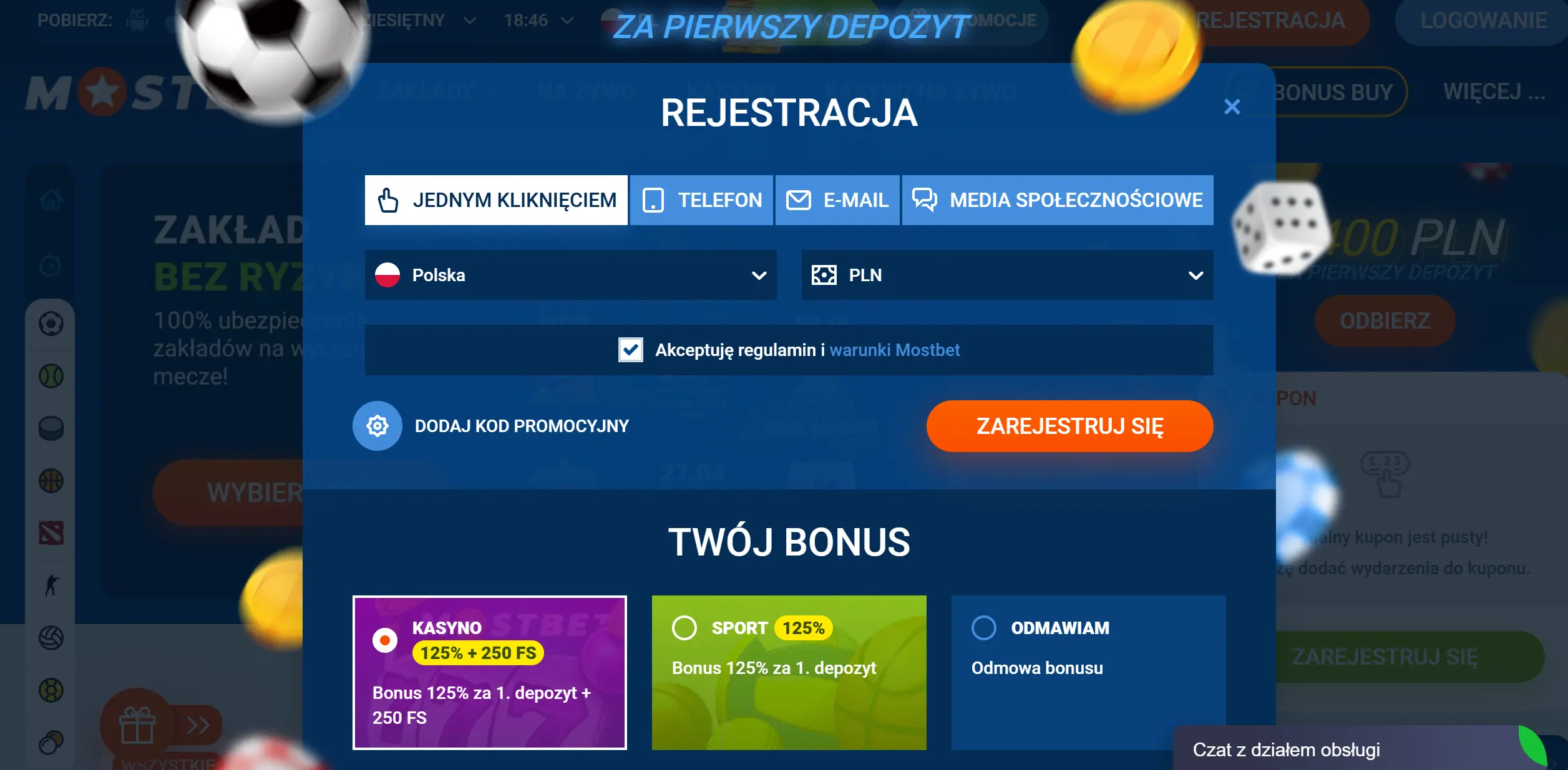 Rejestracja w OneClick