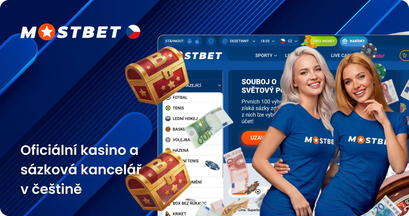 MostBet - Štědrý uvítací bonus, stovky titulů a bezproblémová mobilní hra v Česku 2026